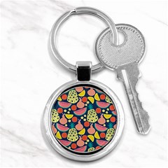 Fruit Pineapple Watermelon Orange Tomato Fruits Key Chains (round)  by Mariart