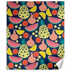 Fruit Pineapple Watermelon Orange Tomato Fruits Canvas 8  X 10  by Mariart