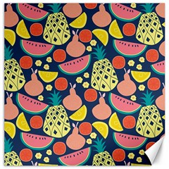 Fruit Pineapple Watermelon Orange Tomato Fruits Canvas 12  X 12   by Mariart