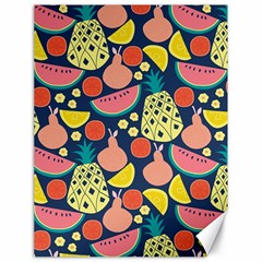 Fruit Pineapple Watermelon Orange Tomato Fruits Canvas 18  X 24   by Mariart