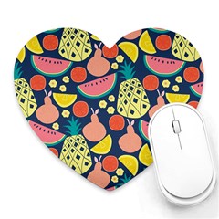 Fruit Pineapple Watermelon Orange Tomato Fruits Heart Mousepads