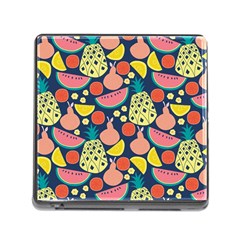 Fruit Pineapple Watermelon Orange Tomato Fruits Memory Card Reader (square) by Mariart