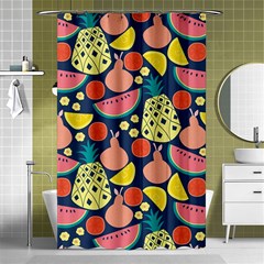 Fruit Pineapple Watermelon Orange Tomato Fruits Shower Curtain 48  X 72  (small) 