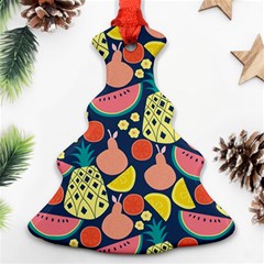 Fruit Pineapple Watermelon Orange Tomato Fruits Christmas Tree Ornament (Two Sides)