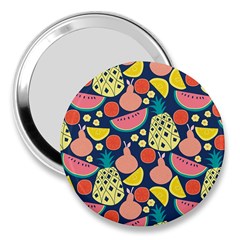 Fruit Pineapple Watermelon Orange Tomato Fruits 3  Handbag Mirrors by Mariart