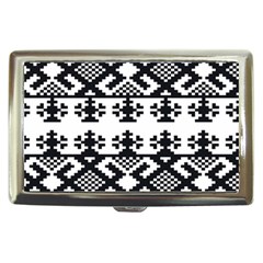 Model Traditional Draperie Line Black White Triangle Cigarette Money Cases