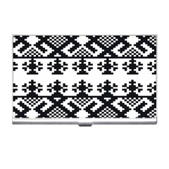 Model Traditional Draperie Line Black White Triangle Business Card Holders by Mariart