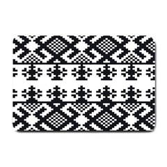 Model Traditional Draperie Line Black White Triangle Small Doormat 