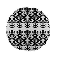 Model Traditional Draperie Line Black White Triangle Standard 15  Premium Flano Round Cushions