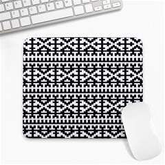 Model Traditional Draperie Line Black White Large Mousepads