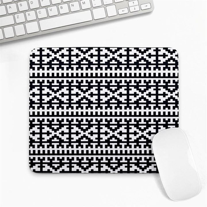 Model Traditional Draperie Line Black White Large Mousepads