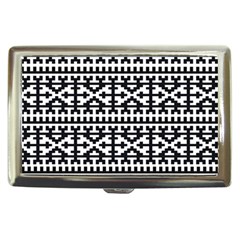 Model Traditional Draperie Line Black White Cigarette Money Cases