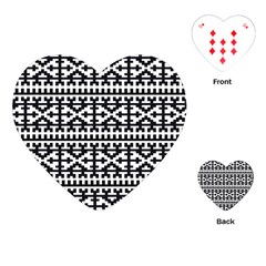 Model Traditional Draperie Line Black White Playing Cards (heart) 