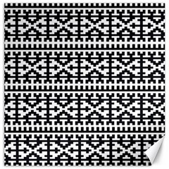 Model Traditional Draperie Line Black White Canvas 12  X 12  