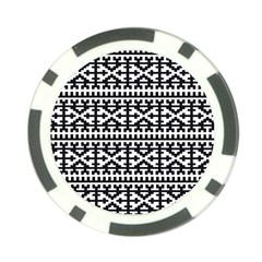 Model Traditional Draperie Line Black White Poker Chip Card Guard (10 Pack)