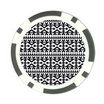 Model Traditional Draperie Line Black White Poker Chip Card Guard (10 pack) Front