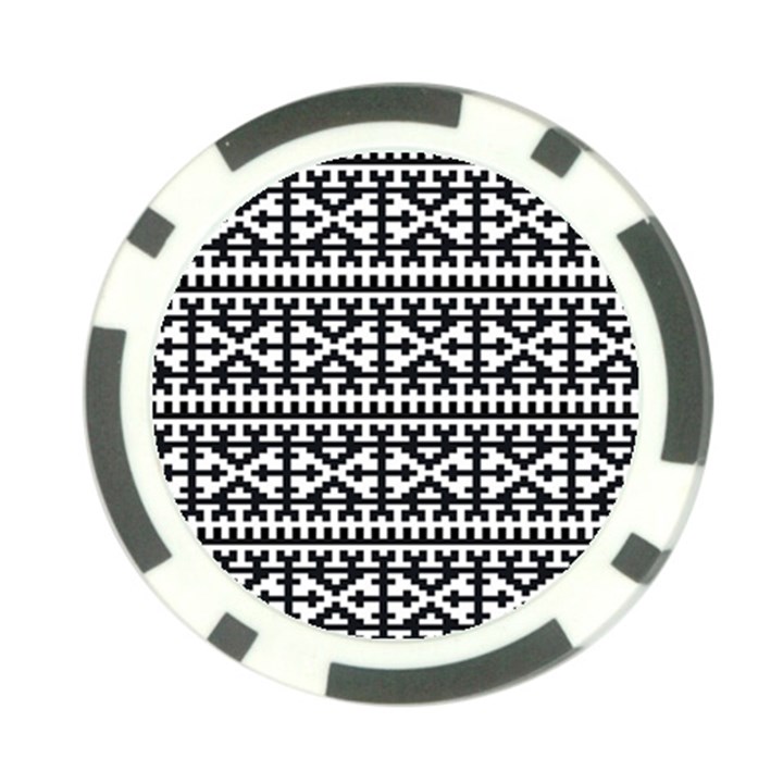 Model Traditional Draperie Line Black White Poker Chip Card Guard (10 pack)