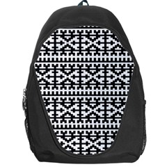 Model Traditional Draperie Line Black White Backpack Bag