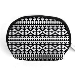 Model Traditional Draperie Line Black White Accessory Pouches (medium) 