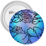 Lotus Flower Wall Purple Blue 3  Buttons Front