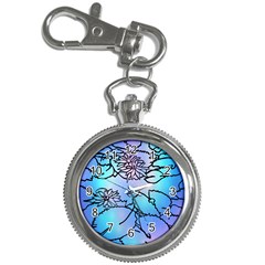 Lotus Flower Wall Purple Blue Key Chain Watches