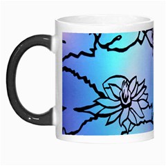 Lotus Flower Wall Purple Blue Morph Mugs by Mariart