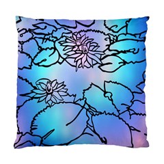 Lotus Flower Wall Purple Blue Standard Cushion Case (one Side) by Mariart