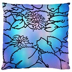 Lotus Flower Wall Purple Blue Standard Flano Cushion Case (Two Sides) Front