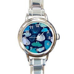 Mega Menu Seashells Round Italian Charm Watch by Mariart