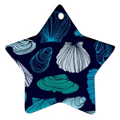 Mega Menu Seashells Ornament (star) by Mariart