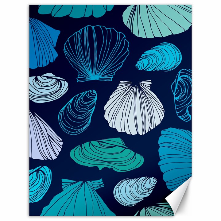 Mega Menu Seashells Canvas 12  x 16  