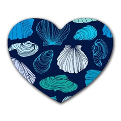 Mega Menu Seashells Heart Mousepads by Mariart