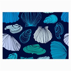 Mega Menu Seashells Large Glasses Cloth by Mariart