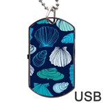 Mega Menu Seashells Dog Tag USB Flash (Two Sides) Front