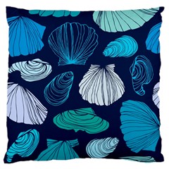 Mega Menu Seashells Large Flano Cushion Case (one Side)