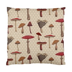 Mushroom Madness Red Grey Brown Polka Dots Standard Cushion Case (two Sides) by Mariart