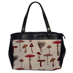 Mushroom Madness Red Grey Brown Polka Dots Office Handbags