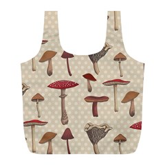 Mushroom Madness Red Grey Brown Polka Dots Full Print Recycle Bags (l)  by Mariart