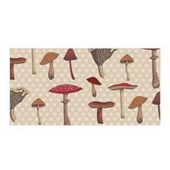 Mushroom Madness Red Grey Brown Polka Dots Satin Wrap