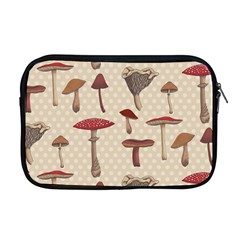 Mushroom Madness Red Grey Brown Polka Dots Apple Macbook Pro 17  Zipper Case