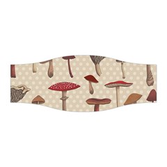 Mushroom Madness Red Grey Brown Polka Dots Stretchable Headband by Mariart