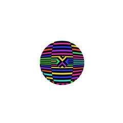 Optical Illusion Line Wave Chevron Rainbow Colorfull 1  Mini Buttons by Mariart