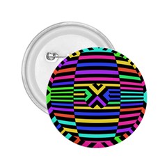 Optical Illusion Line Wave Chevron Rainbow Colorfull 2 25  Buttons by Mariart