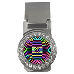 Optical Illusion Line Wave Chevron Rainbow Colorfull Money Clips (cz)  by Mariart