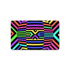 Optical Illusion Line Wave Chevron Rainbow Colorfull Magnet (name Card)