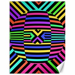 Optical Illusion Line Wave Chevron Rainbow Colorfull Canvas 12  X 16  