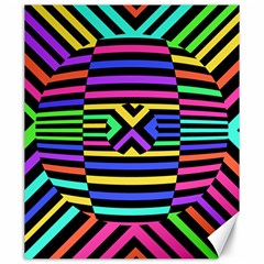 Optical Illusion Line Wave Chevron Rainbow Colorfull Canvas 20  X 24   by Mariart