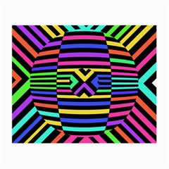 Optical Illusion Line Wave Chevron Rainbow Colorfull Small Glasses Cloth (2-side) by Mariart