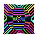 Optical Illusion Line Wave Chevron Rainbow Colorfull Standard Cushion Case (Two Sides) Front