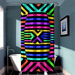 Optical Illusion Line Wave Chevron Rainbow Colorfull Shower Curtain 36  X 72  (stall)  by Mariart